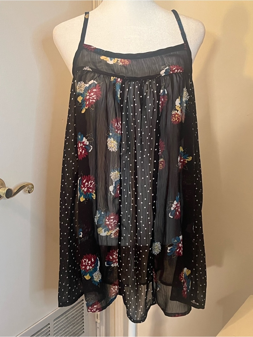 torrid Black floral tank top